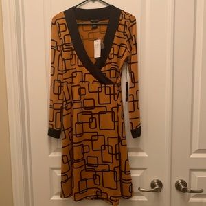 BCBCMAXAZRIA Puzzle Gold Wrap Dress
